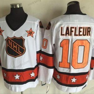 1972-81 NHL All-Star #10 Guy Lafleur Hvid CCM Throwback Syet Vintage Hockey Trøjer