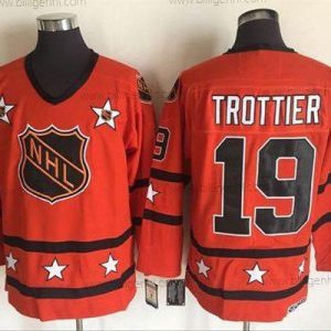 1972-81 NHL All-Star #19 Bryan Trottier Orange CCM Throwback Syet Vintage Hockey Trøjer