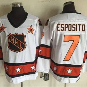 1972-81 NHL All-Star #7 Phil Esposito Hvid CCM Throwback Syet Vintage Hockey Trøjer