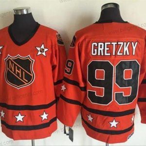 1972-81 NHL All-Star #99 Wayne Gretzky Orange CCM Throwback Syet Vintage Hockey Trøjer