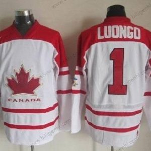 2010 Olympics Canada #1 Roberto Luongo Hvid Trøjer