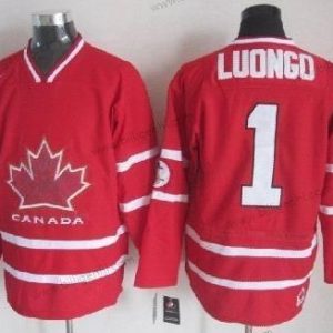 2010 Olympics Canada #1 Roberto Luongo Rød Trøjer