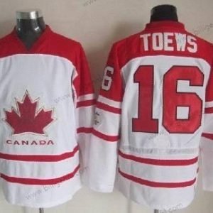 2010 Olympics Canada #16 Jonathan Toews Hvid Trøjer