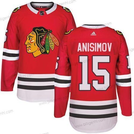 Adidas Chicago Sorthawks #15 Artem Anisimov Rød Home Autentisk Syet NHL Trøjer