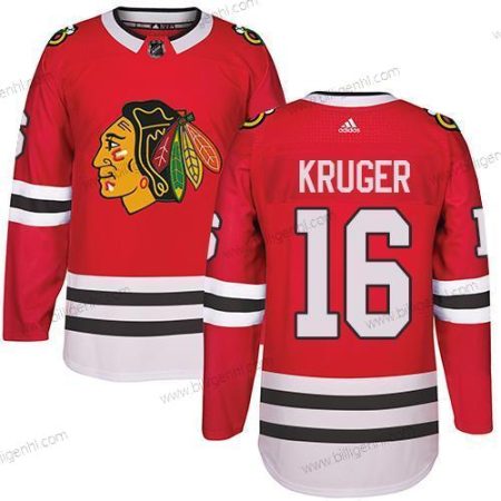 Adidas Chicago Sorthawks #16 Marcus Kruger Rød Home Autentisk Syet NHL Trøjer