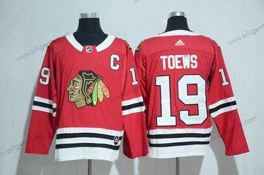 Adidas Chicago Sorthawks #19 Jonathan Toews Rød Home Autentisk Syet NHL Trøjer