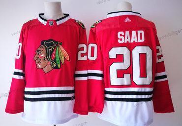 Adidas Chicago Sorthawks #20 Brandon Saad Rød Home Autentisk Syet NHL Trøjer