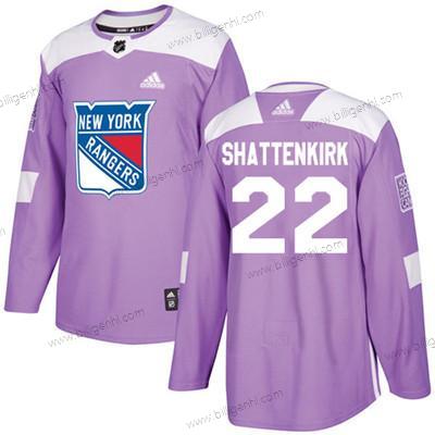 Adidas Detroit Rangers #22 Kevin Shattenkirk Lilla Autentisk Fights Cancer Syet Ungdom NHL Trøjer