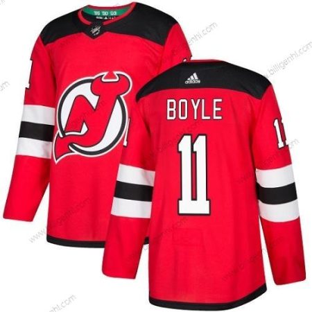 Adidas Devils #11 Brian Boyle Rød Home Autentisk Syet NHL Trøjer