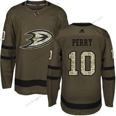 Adidas Ducks #10 Corey Perry Grøn Salute to Service Syet NHL Trøjer
