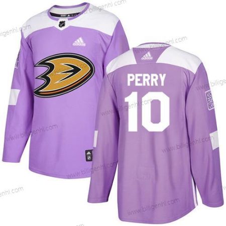 Adidas Ducks #10 Corey Perry Lilla Autentisk Fights Cancer Syet NHL Trøjer