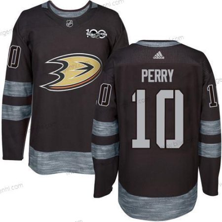 Adidas Ducks #10 Corey Perry Sort 1917-2017 100TH Anniversary Syet NHL Trøjer