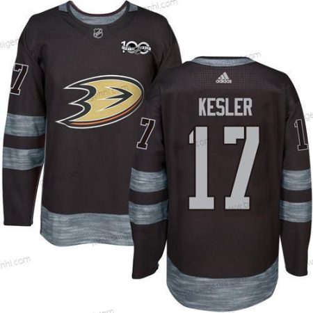 Adidas Ducks #17 Ryan Kesler Sort 1917-2017 100TH Anniversary Syet NHL Trøjer