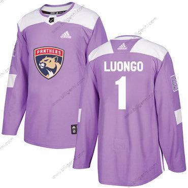 Adidas Panthers #1 Roberto Luongo Lilla Autentisk Fights Cancer Syet NHL Trøjer