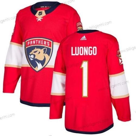 Adidas Panthers #1 Roberto Luongo Rød Home Autentisk Syet NHL Trøjer