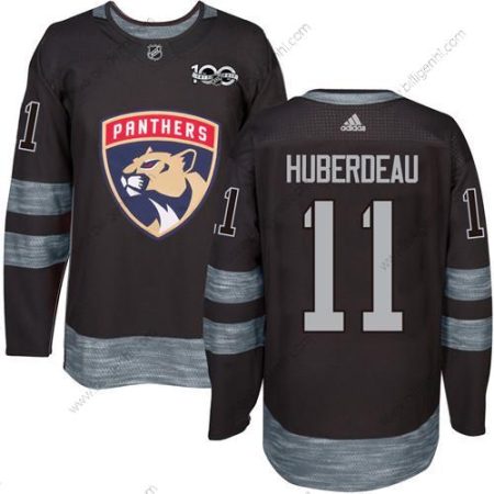 Adidas Panthers #11 Jonathan Huberdeau Sort 1917-2017 100TH Anniversary Syet NHL Trøjer