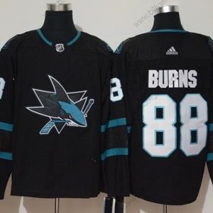 Adidas San Jose Sharks #88 Brent Burns Sort Alternativ Autentisk Syet NHL Trøjer