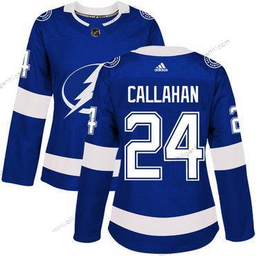 Adidas Tampa Bay Lysning #24 Ryan Callahan Blå Home Autentisk kvinder Syet NHL Trøjer