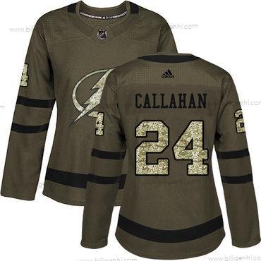 Adidas Tampa Bay Lysning #24 Ryan Callahan Grøn Salute to Service kvinder Syet NHL Trøjer