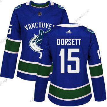 Adidas Vancouver Canucks #15 Derek Dorsett Blå Home Autentisk kvinder Syet NHL Trøjer