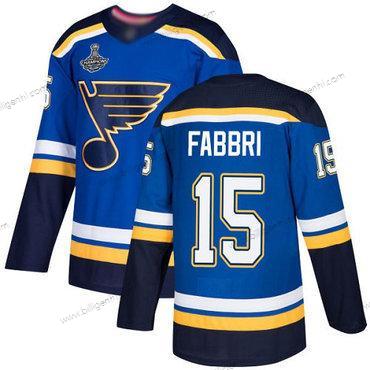 Blås #15 Robby Fabbri Blå Home Autentisk Stanley Cup Champions Syet Hockey Trøjer