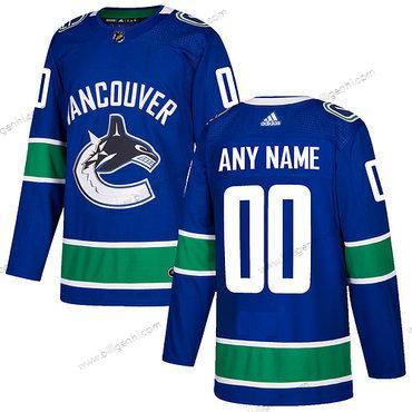 Custom Herre Adidas Vancouver Canucks Blå Home Autentisk Syet NHL Trøjer