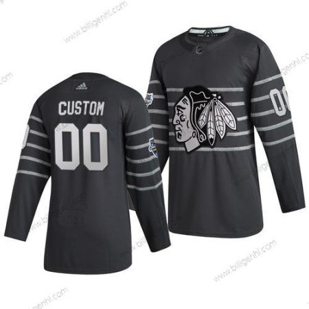 Herre 2020 NHL All-Star Game Chicago Sorthawks Custom Autentisk Adidas Grå Trøjer