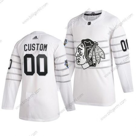 Herre 2020 NHL All-Star Game Chicago Sorthawks Custom Autentisk Adidas Hvid Trøjer