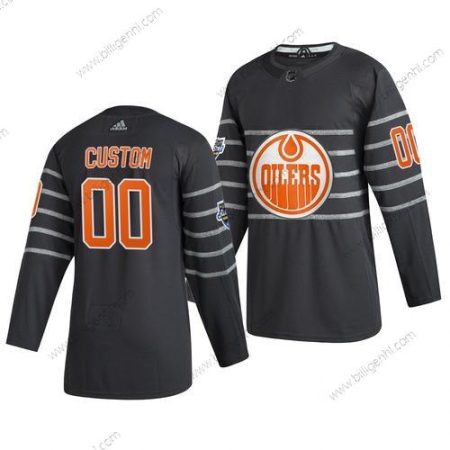 Herre 2020 NHL All-Star Game Edmonton Oilers Custom Autentisk Adidas Grå Trøjer
