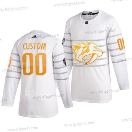 Herre 2020 NHL All-Star Game Nashville Predators Custom Autentisk Adidas Hvid Trøjer