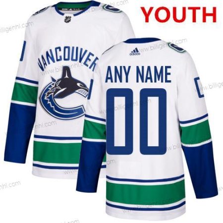 Ungdom Adidas Vancouver Canucks NHL Autentisk Hvid Customized Trøjer