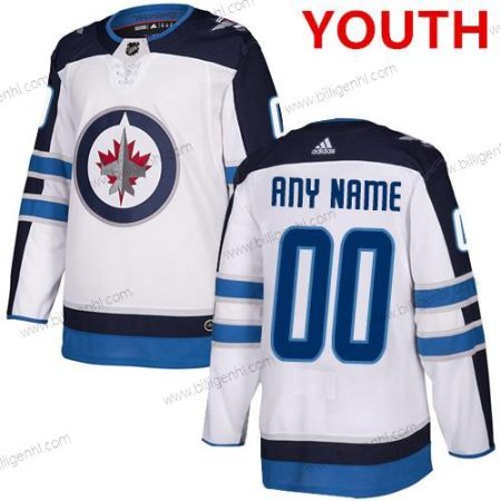 Ungdom Adidas Winnipeg Jets NHL Autentisk Hvid Customized Trøjer