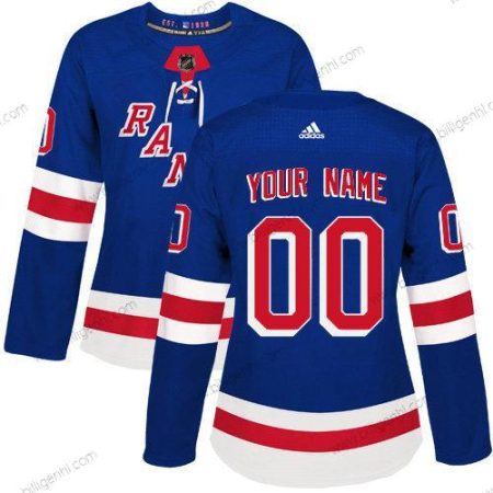 kvinder Adidas New York Rangers Customized Autentisk Royal Blå Home NHL Trøjer
