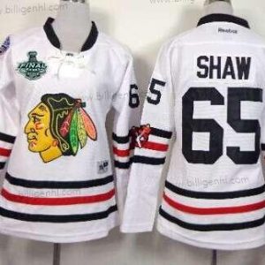 kvinder Chicago Sorthawks #65 Andrew Shaw 2015 Stanley Cup 2015 Vinter Klassisk Hvid Trøjer