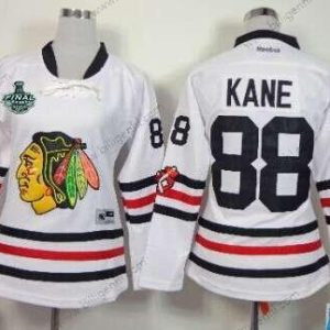 kvinder Chicago Sorthawks #88 Patrick Kane 2015 Stanley Cup 2015 Vinter Klassisk Hvid Trøjer